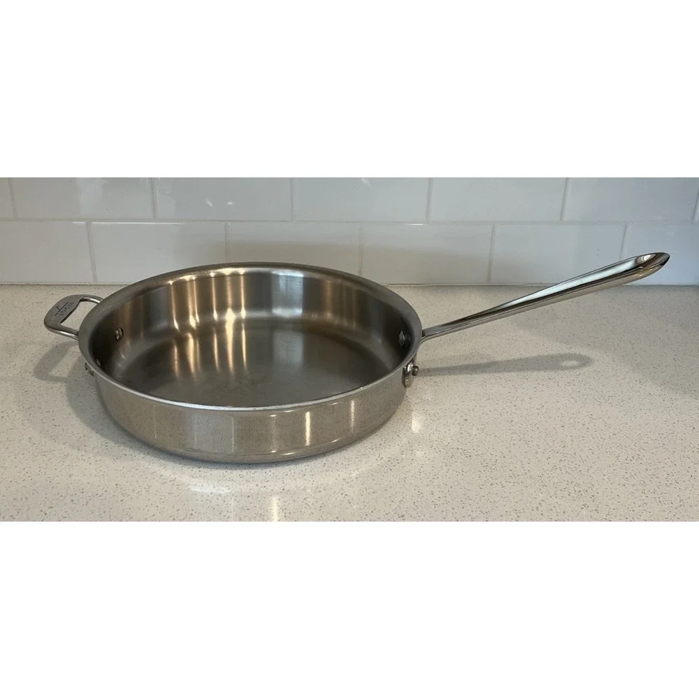 All-Clad Stainless Steel Sauté Saucepan 3 Quart 11 inches 3-ply Two Handle READ
